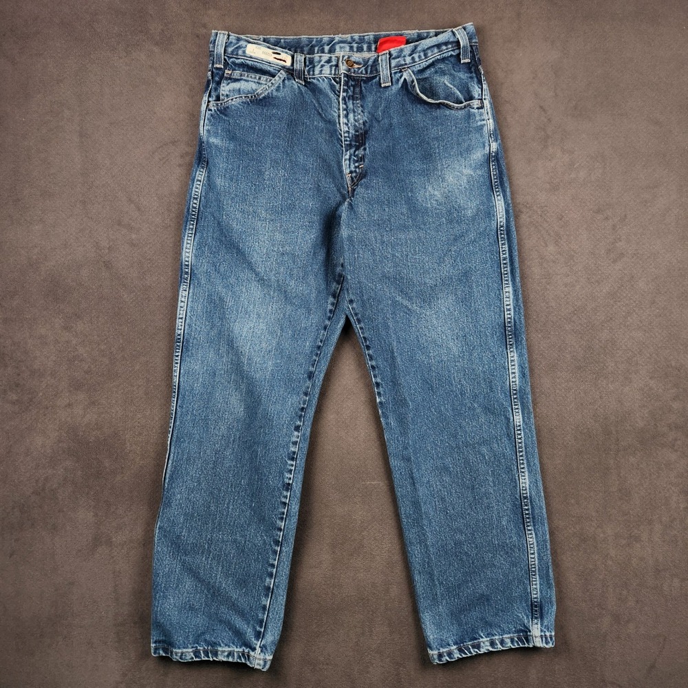 Dickies FR Jeans Mens 36x32 Dark Blue Flame Resistant Relaxed Fit Straight Leg